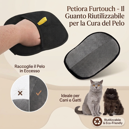 Petiora Furtouch | Guanto riutilizzabile per la cura del pelo
