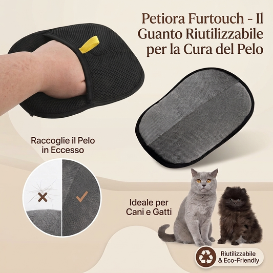 Petiora Furtouch | Guanto riutilizzabile per la cura del pelo